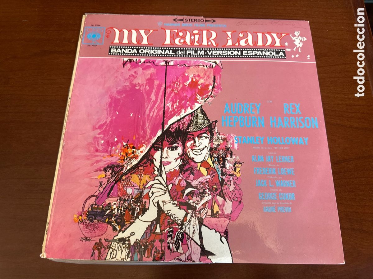 Discos de vinilo: B.S.O. MY FAIR LADY &middot; VERSION ESPA&Ntilde;OLA (LP CBS 1966) PORTADA ABIERTA