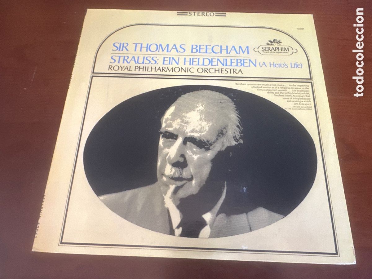 Discos de vinilo: THOMAS BEECHAM, STRAUS: EIN HELDENLEBEN (A HERO&rsquo;S LIFE) ROYAL PHILARMONIC ORCHESTRA. STEVEN STARIYK