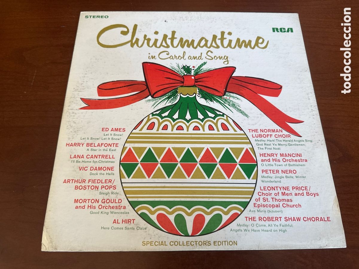 Discos de vinilo: Chrismastime in Carol and Song. RCA 1968