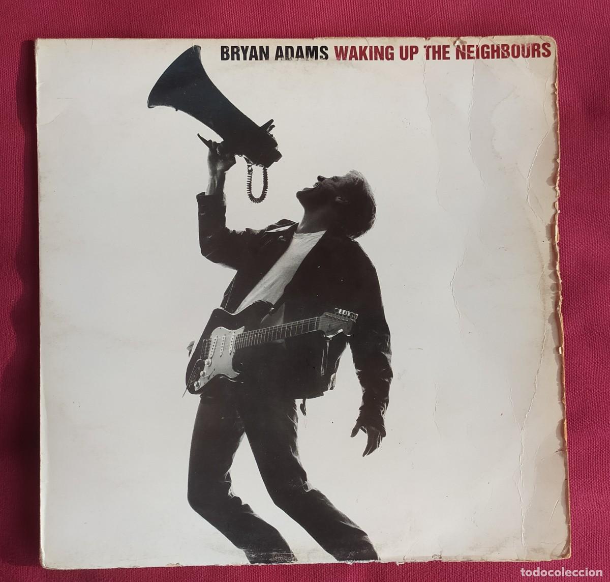 Discos de vinilo: LP Bryan Adams. Waking up the neighbours. (ver descripci&oacute;n)