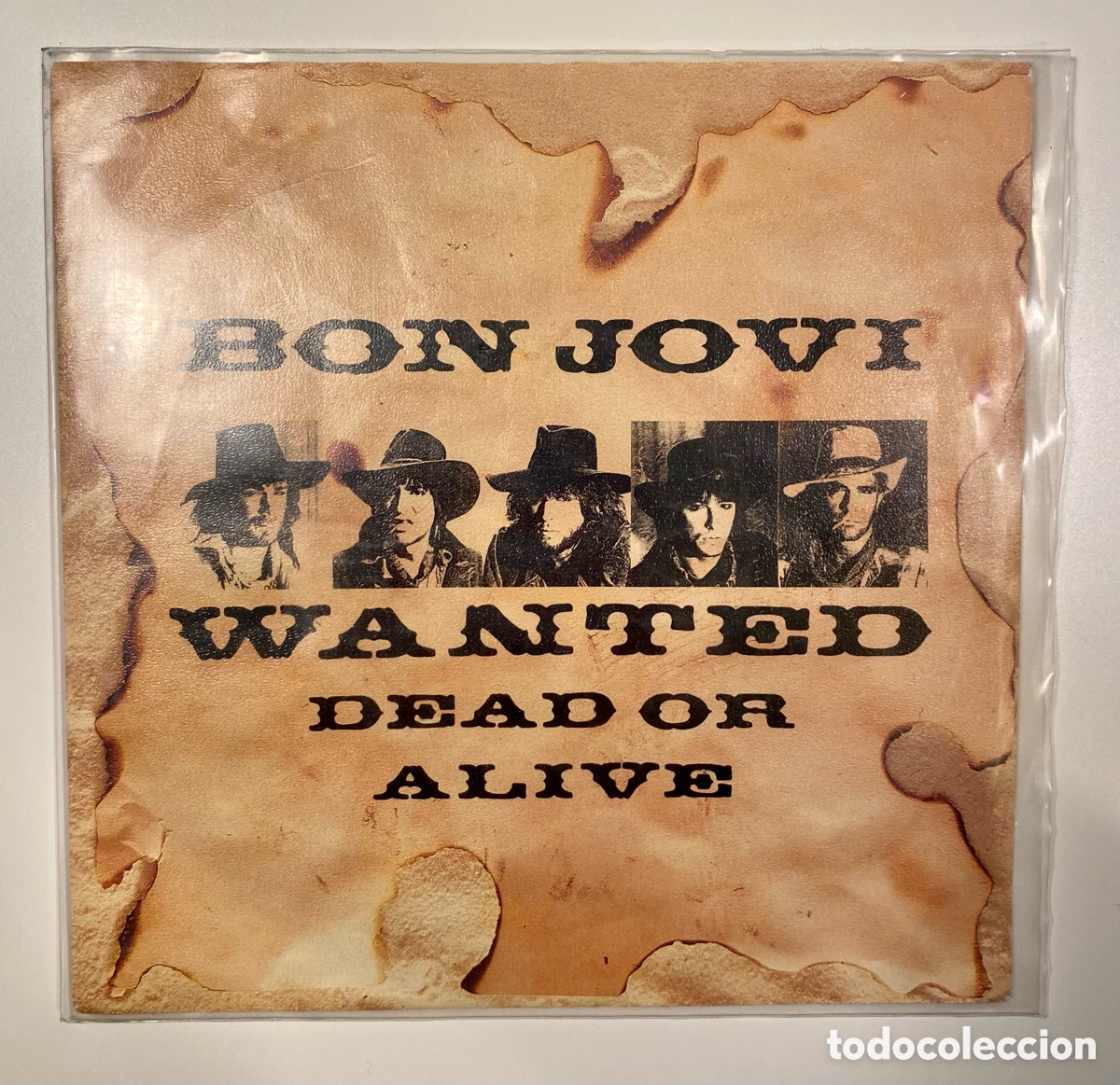 Discos de vinilo: Bon Jovi single vinilo Wanted Dead or Alive