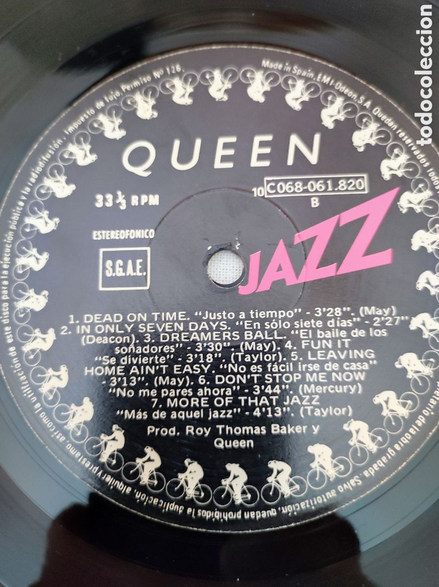 Discos de vinilo: QUEEN - JAZZ (COMPLETO) - Foto 8