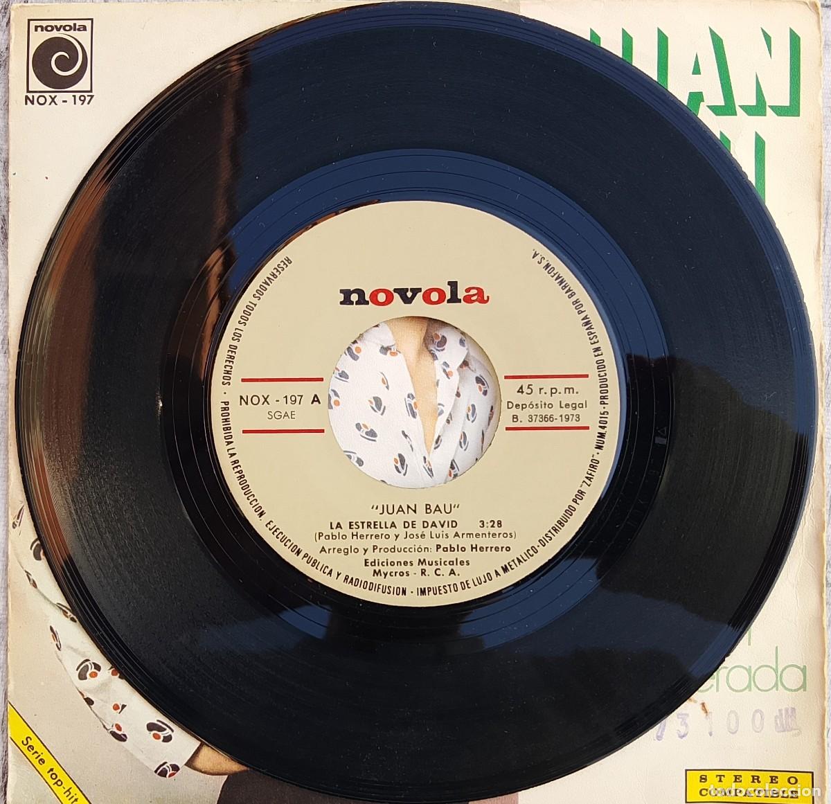 Discos de vinilo: Juan Bau. La estrella de David. Vinilo single. - Foto 2