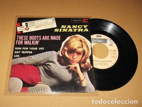 Discos de vinilo: NANCY SINATRA - THESE BOOTS ARE MADE FOR WALKIN' (ESTAS BOTAS SON PARA CAMINAR) - EP SINGLE - 1966