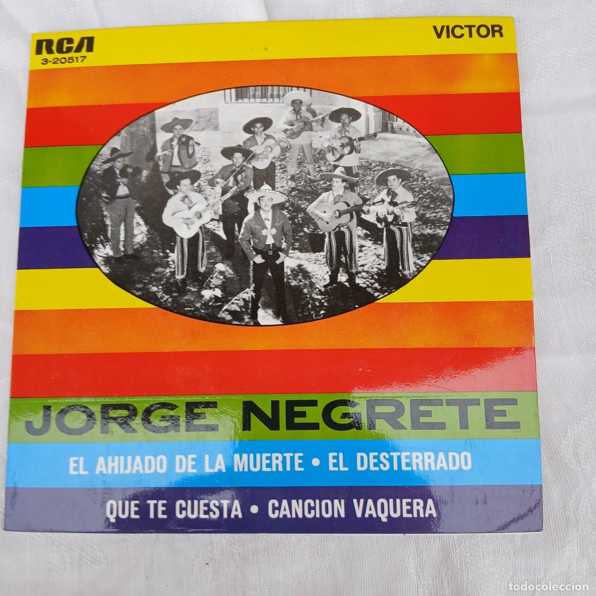 Discos de vinilo: Single de Jorge negrete