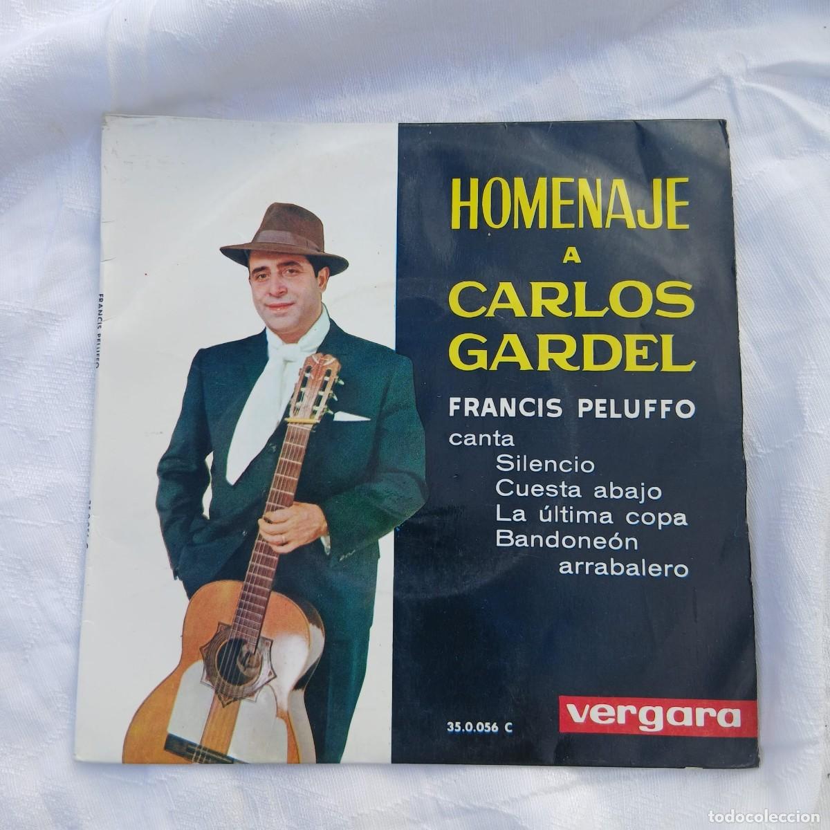 Discos de vinilo: Disco single homenaje a gardel