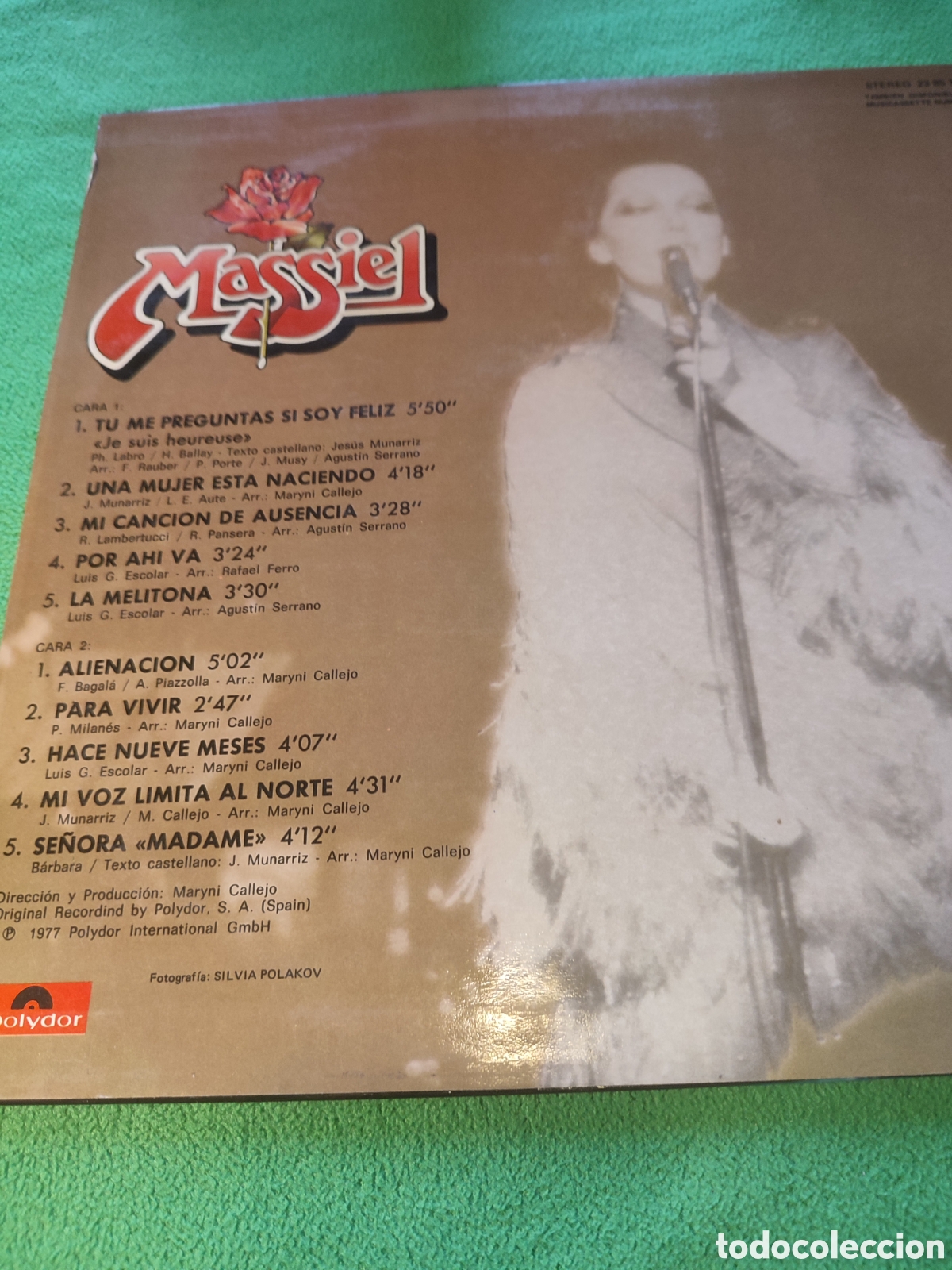 Discos de vinilo: Massiel - Alienaci&oacute;n Edicion original 1977 - Foto 2