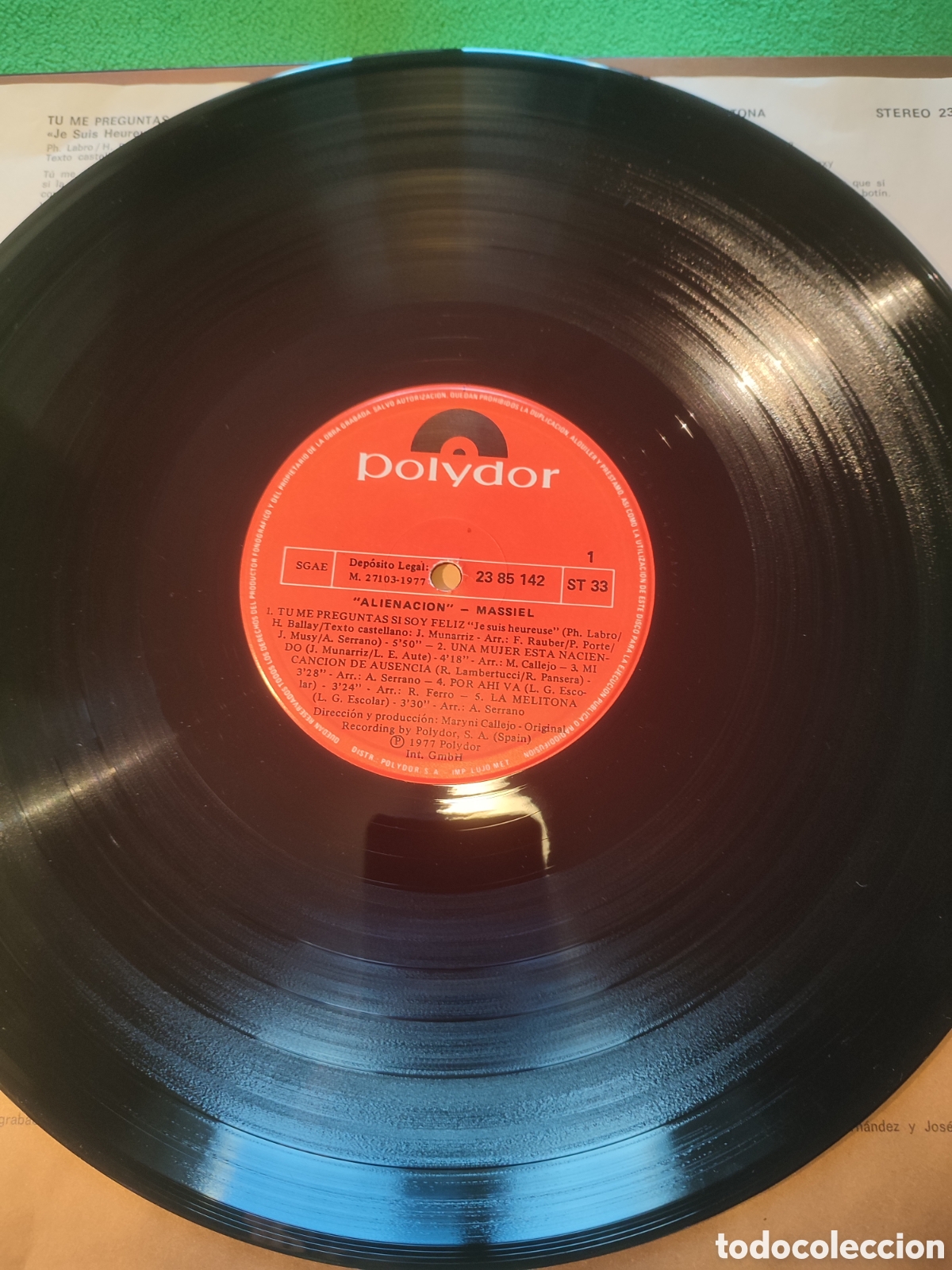 Discos de vinilo: Massiel - Alienaci&oacute;n Edicion original 1977 - Foto 4