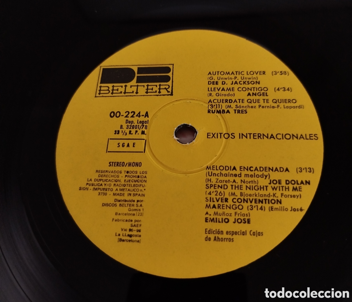 Discos de vinilo: Exitos internacionales. VV.AA. Belter - Foto 3