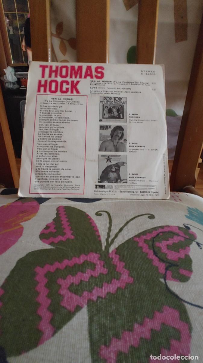 Discos de vinilo: THOMAS HOCK-SINGLE VEN AL HOGAR - Foto 2