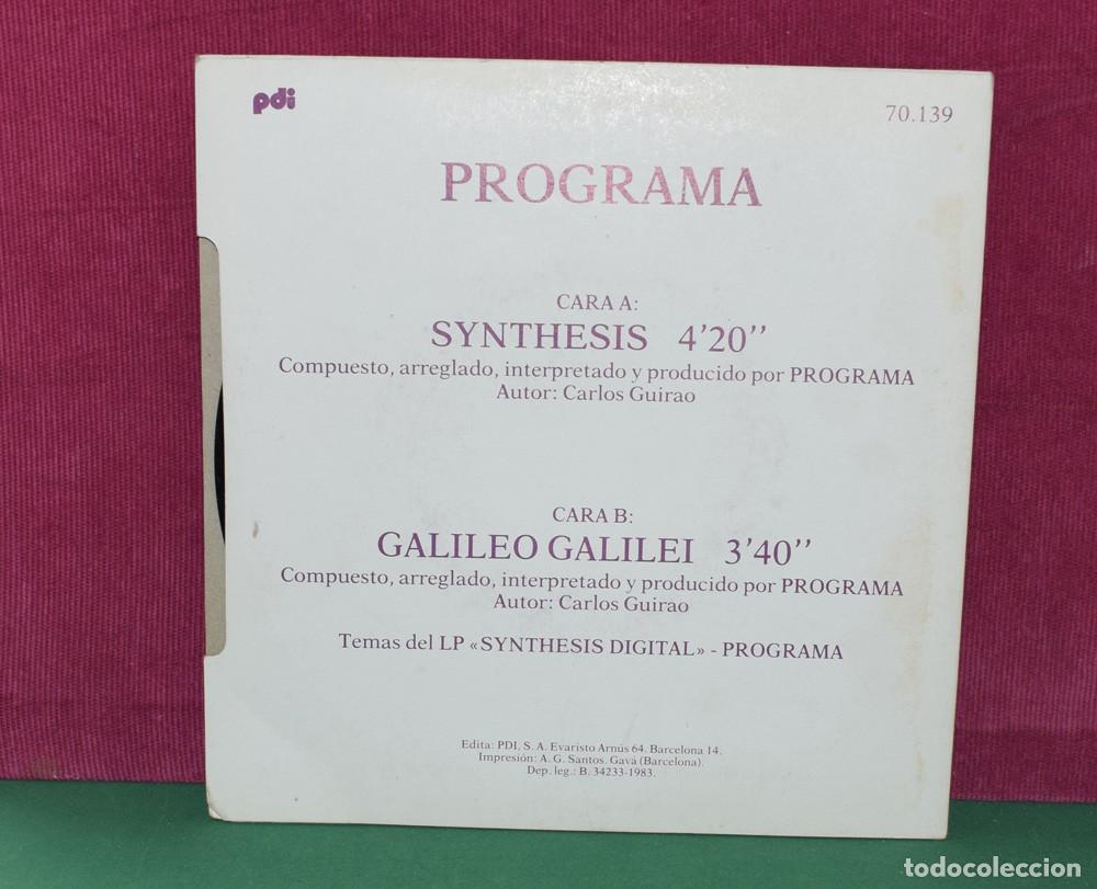 Discos de vinilo: PROGRAMA - Synthesis / Galileo Galilei - SINGLE PROMO 1983 - Foto 7
