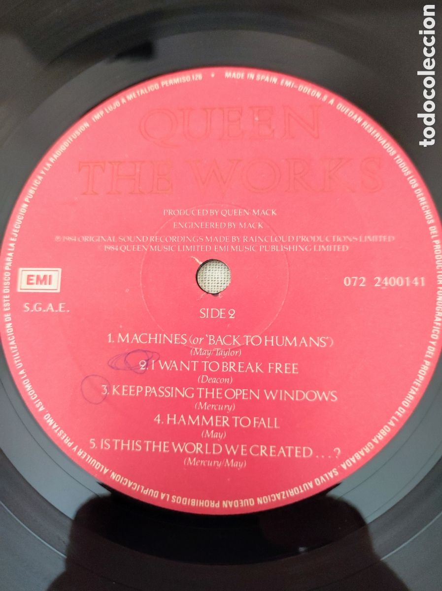 Discos de vinilo: QUEEN - THE WORKS (1984) - Foto 6