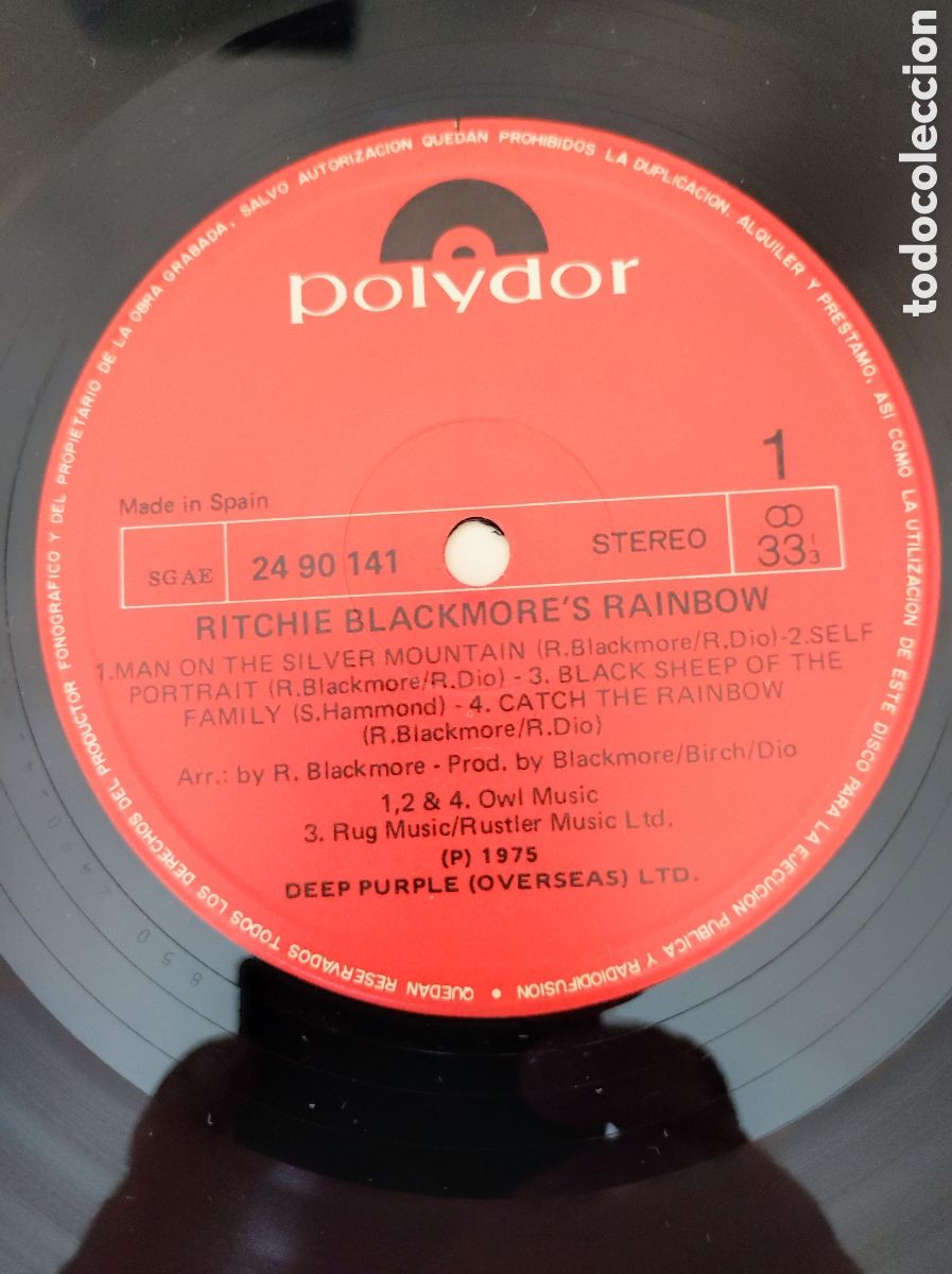 Discos de vinilo: RAINBOW - RITCHIE BLACKMORES RAINBOW - Foto 3