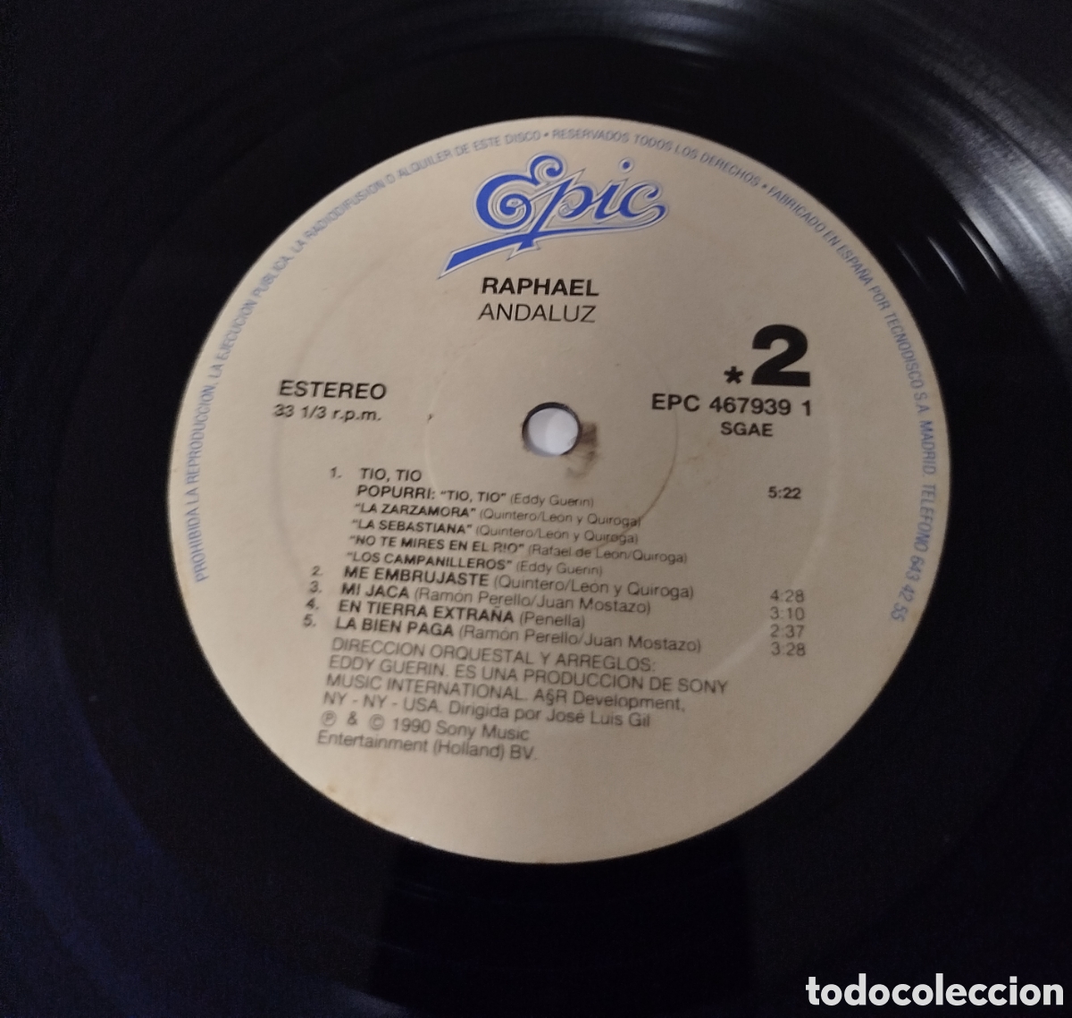 Discos de vinilo: Raphael - Andaluz. Contiene encarte - Foto 3