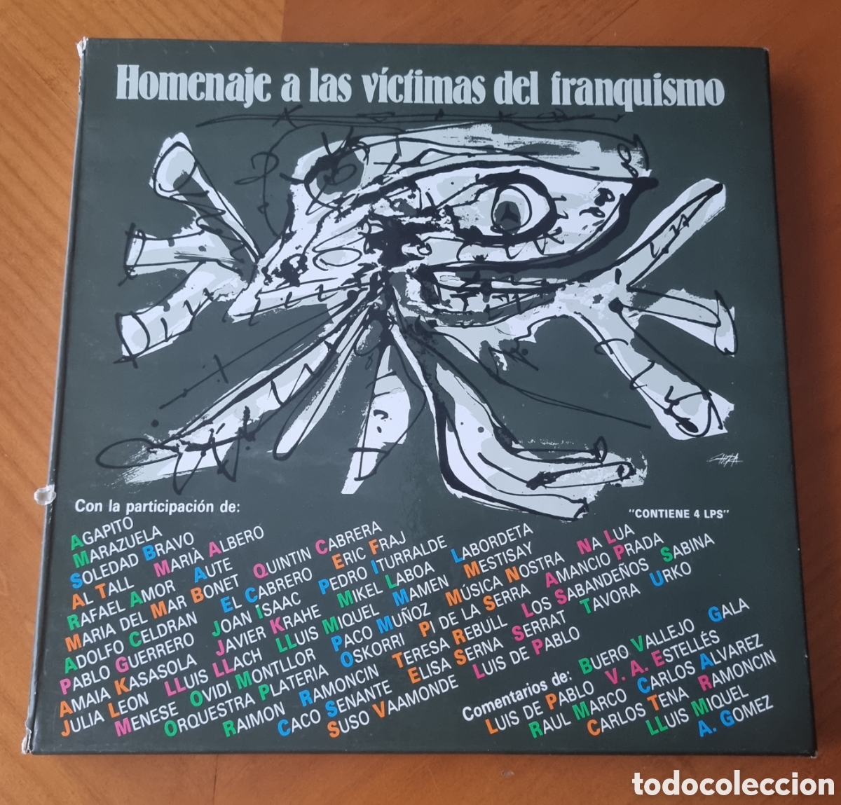 Discos de vinilo: Disco Homenaje V&iacute;ctimas del Franquismo 4 discos perfecto original buen precio