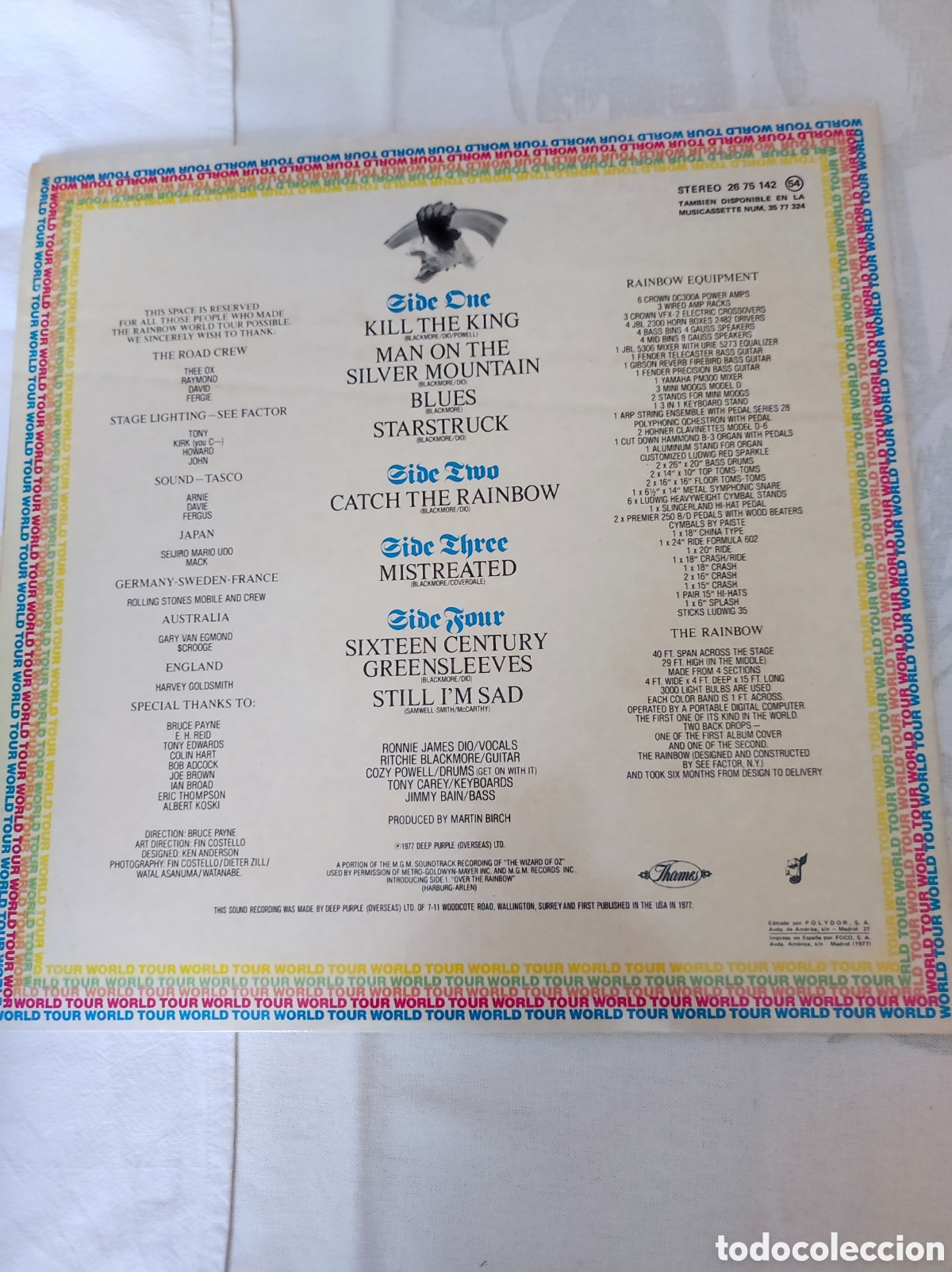 Discos de vinilo: RAINBOW - ON STAGE (1977) - Foto 2