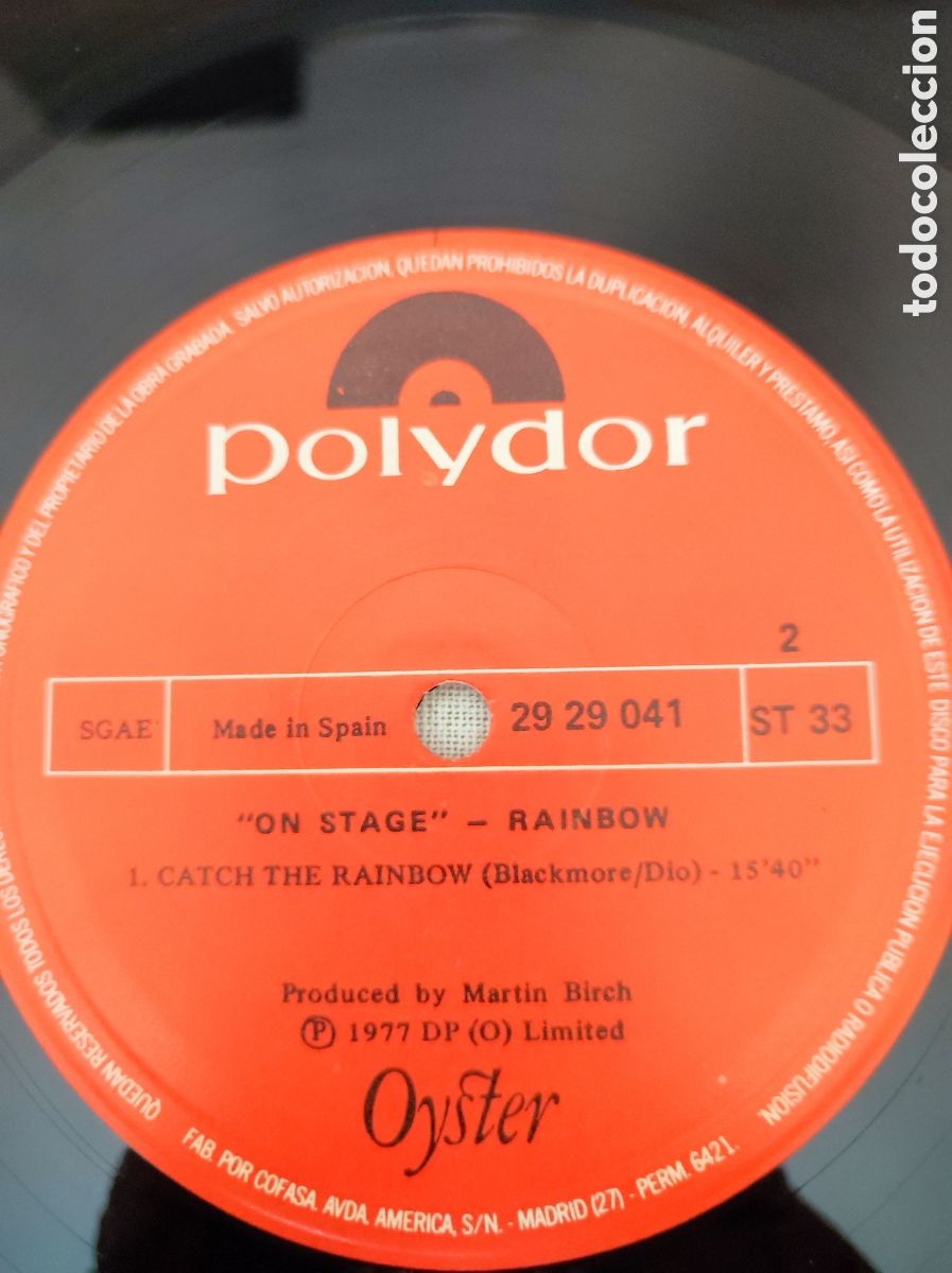 Discos de vinilo: RAINBOW - ON STAGE (1977) - Foto 8