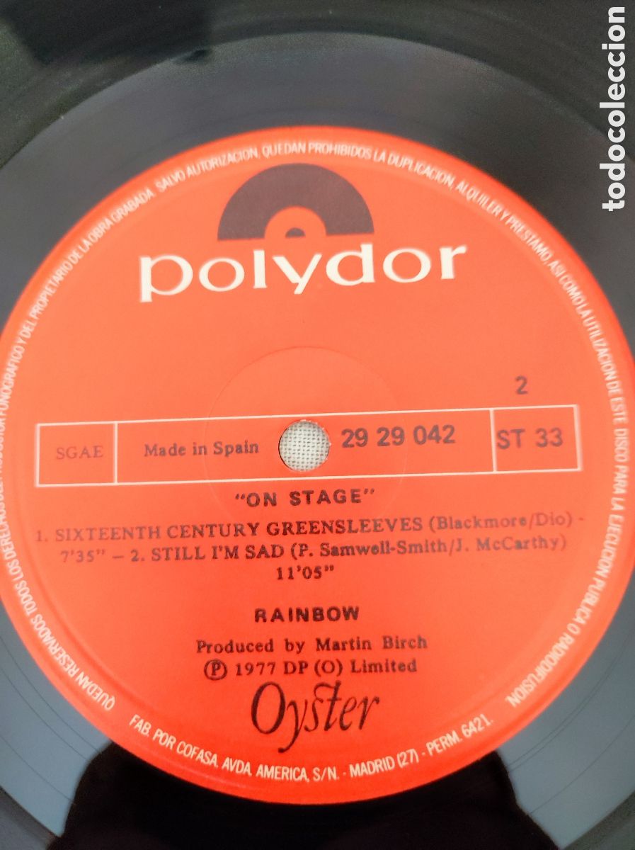 Discos de vinilo: RAINBOW - ON STAGE (1977) - Foto 12