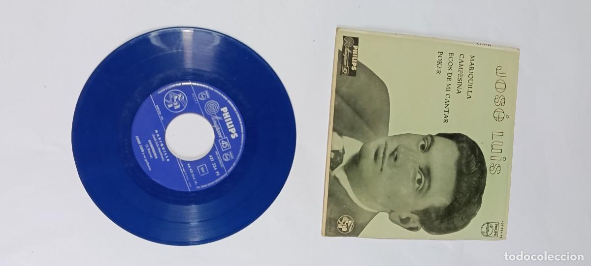 Discos de vinilo: Disco Vinilo EP Jos&eacute; Luis Y Su Guitarra - Mariquilla (Philips 421 234 PE - Vinilo Azul)