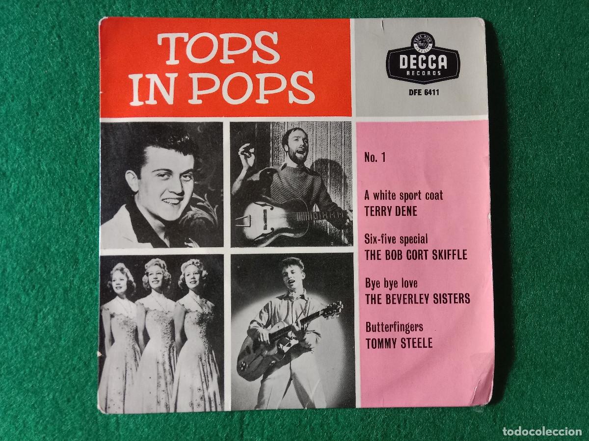 Discos de vinilo: Tops In Pops-Terry Dene/The Bob Cort Skiffle/The Beverley Sisterrs/Tommy Steele-Edit DECCA Rec. 1957