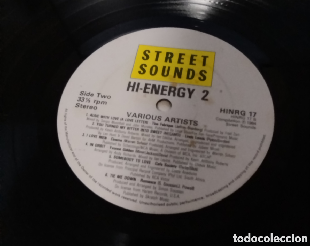 Discos de vinilo: Hi-Energy 2. VV.AA. . - Foto 3