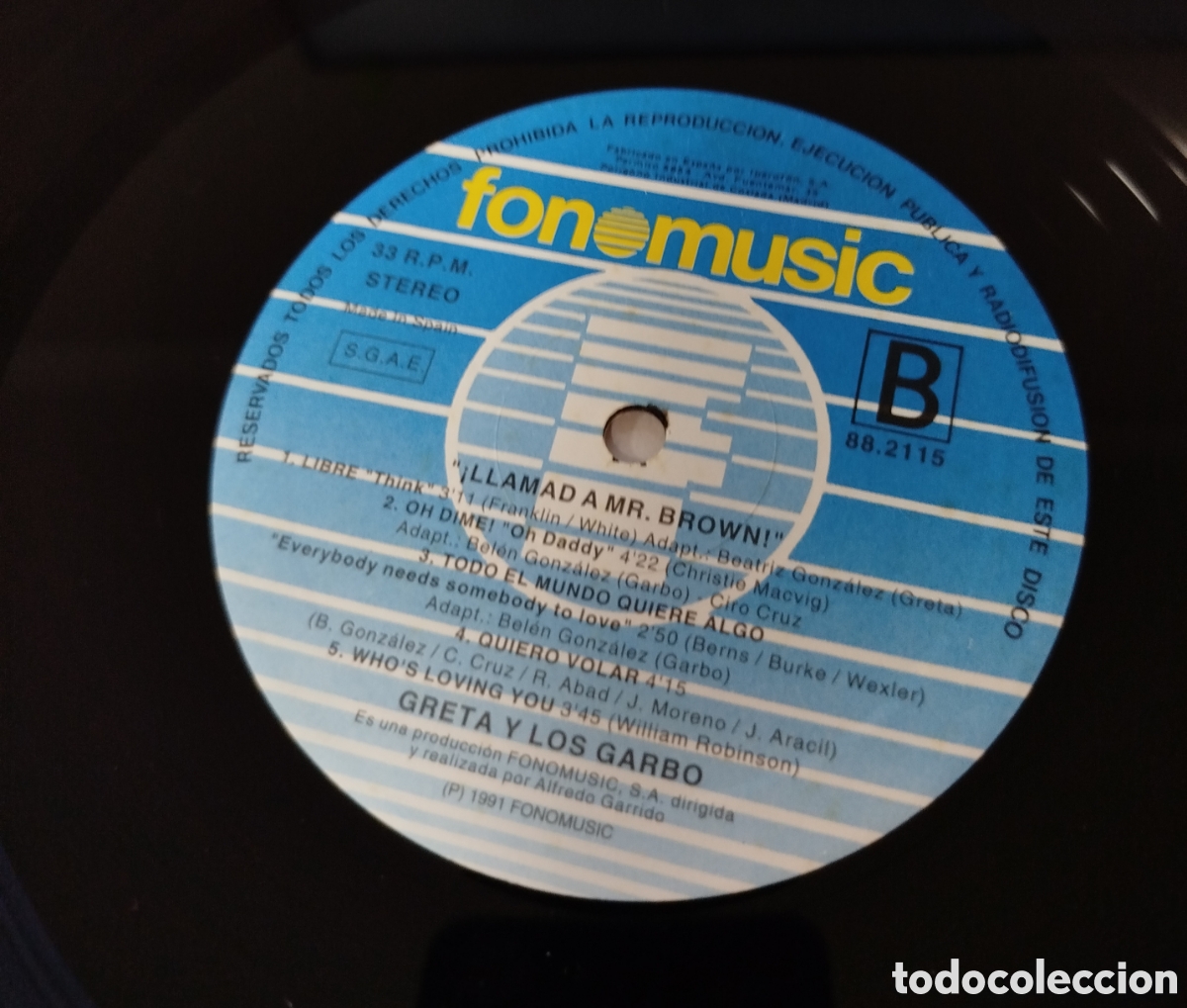Discos de vinilo: Greta y los garbo - &iexcl;llamad a Mr. Brown! - Foto 3