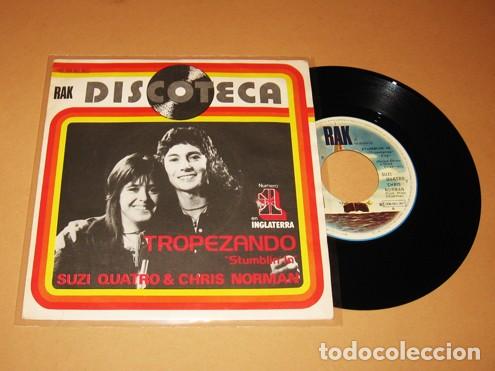 Discos de vinilo: SUZI QUATRO AND CHRIS NORMAN - STUMBLIN' IN (TROPEZANDO) - SINGLE - 1979 - EXCELENTE