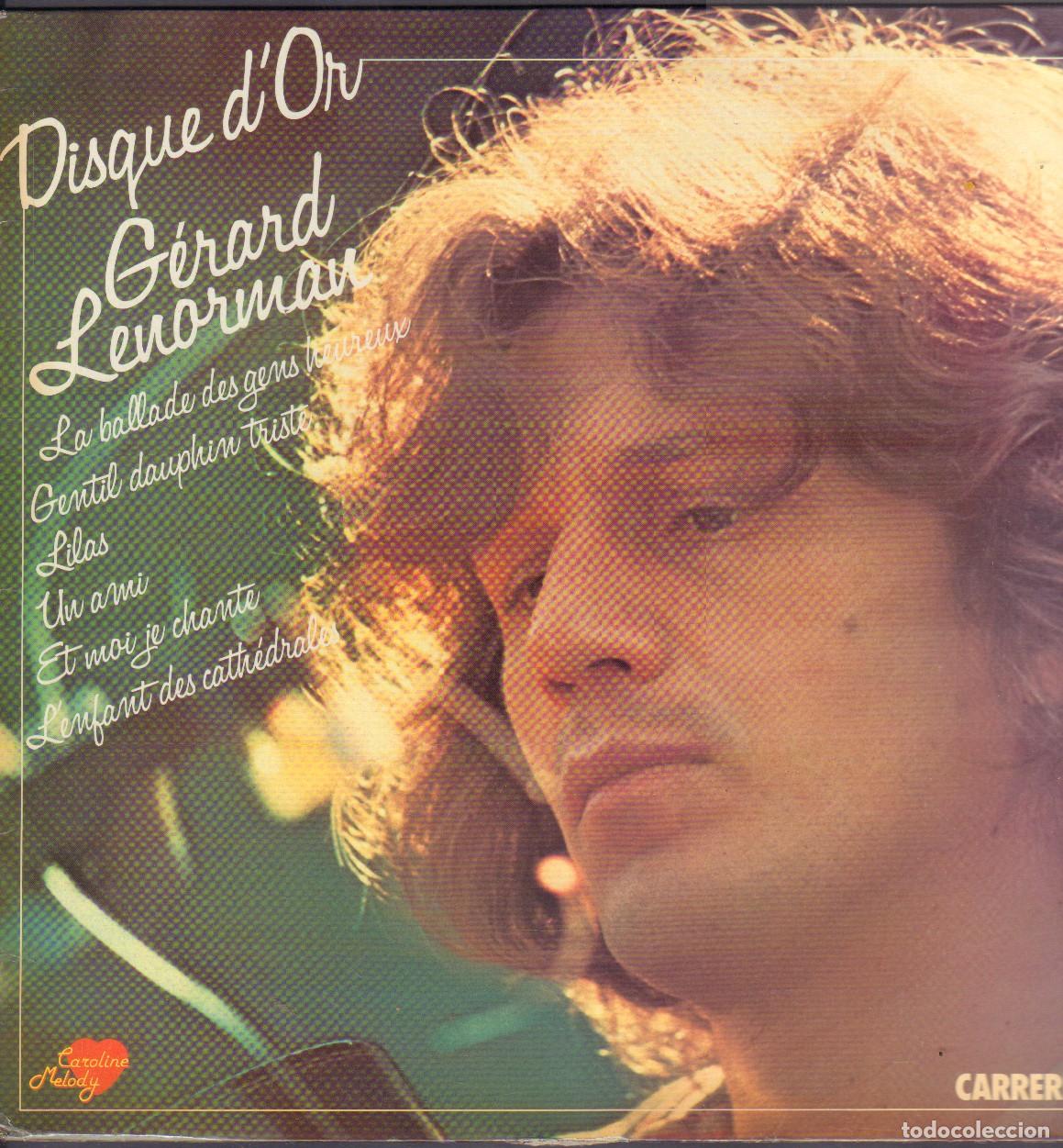 Discos de vinilo: GERARD LENORMAN - ET MOI JE CHANTE, L'ENFANT DES CATHEDRAL.../ LP CARRERE RF-26558