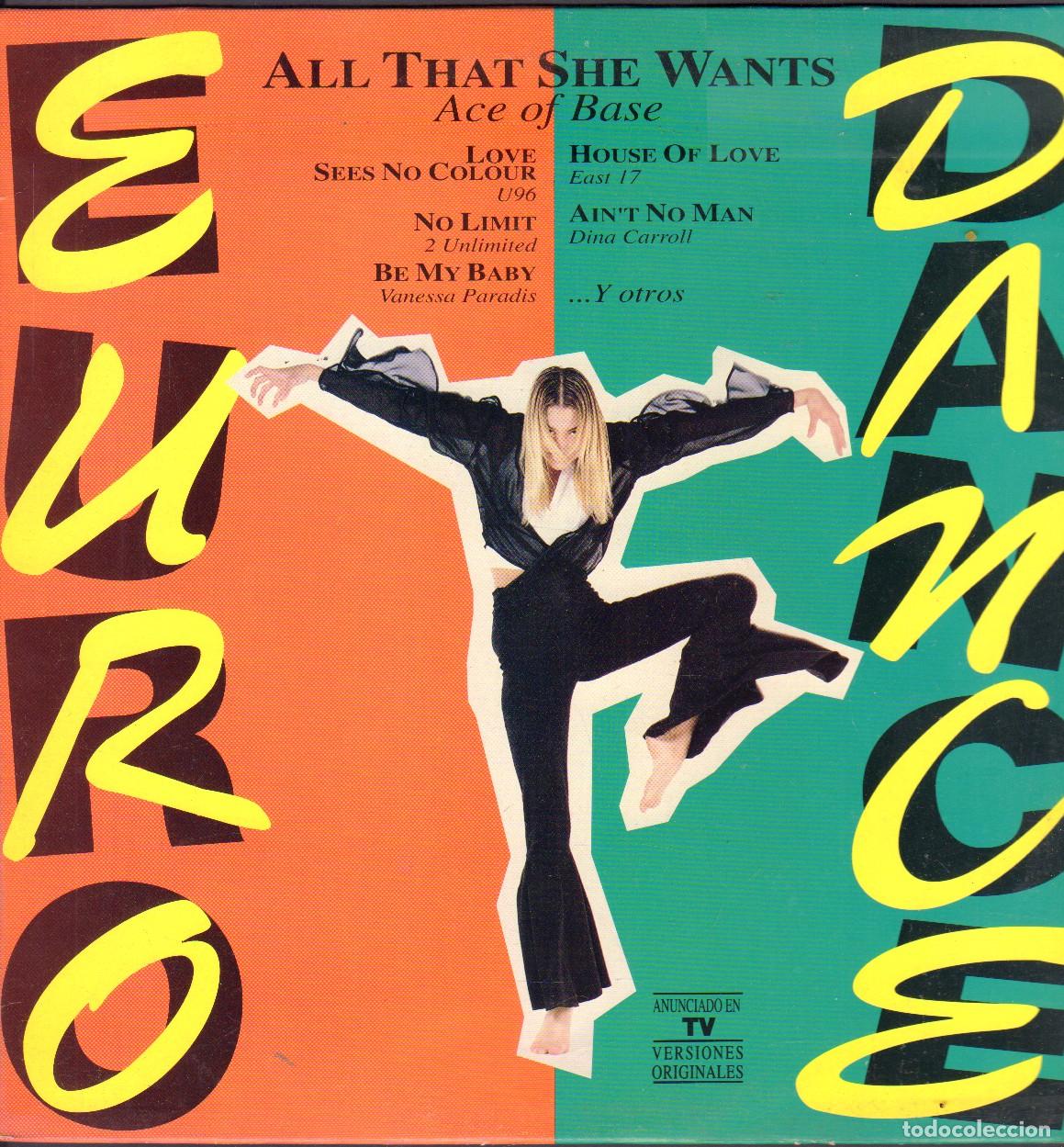 Discos de vinilo: EURO DANCE - ALL THAT SHE WANTS / HOUSE OF LOVE, AIN'T NO MAN, NO LIMIT../ LP POLYDOR 1993 RF-26568
