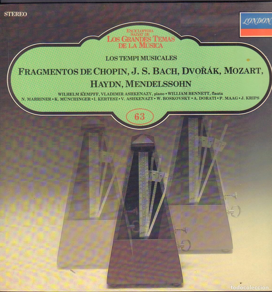 Discos de vinilo: CHOPIN, J.S. BACH, DVORAK, MOZART, HAYDN, MENDELSSOHN / LOS TEMPI MUSICALES / LP LONDON RF-26578