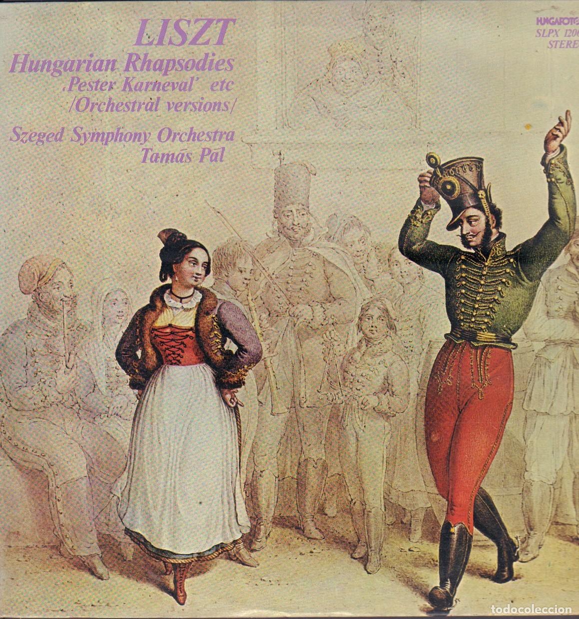 Discos de vinilo: LISZT - HUNGARIAN RHAPSODIES / PESTER KARTHEVA,. ORCHESTRAL VERSINS / LP HUNGAFOTON 1979 RF-26580