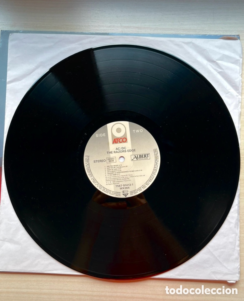 Discos de vinilo: Vinilo ACDC: The razors edge 1990 - Foto 2