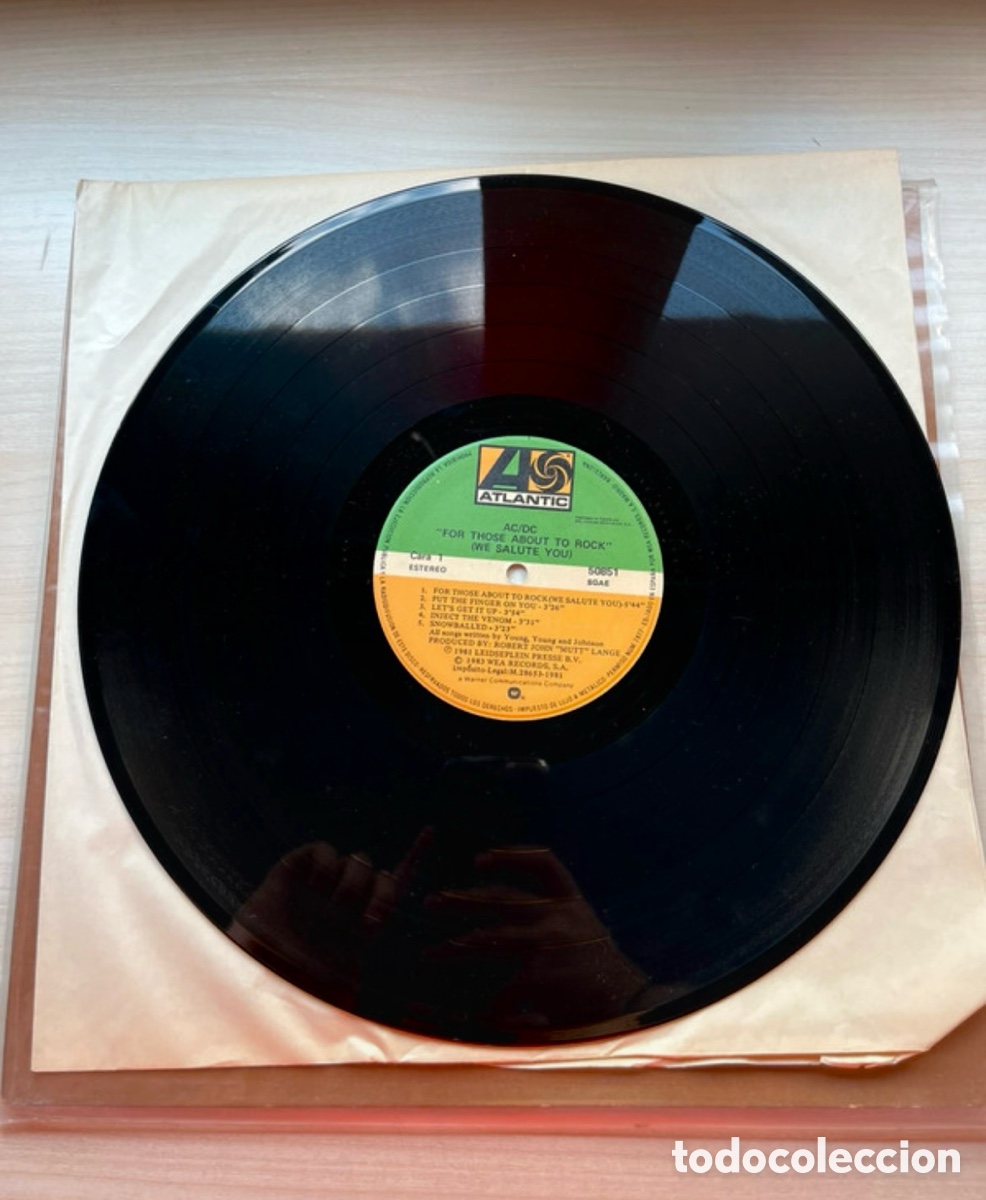 Discos de vinilo: Vinilo ACDC: For Those About Rock 1982 - Foto 2