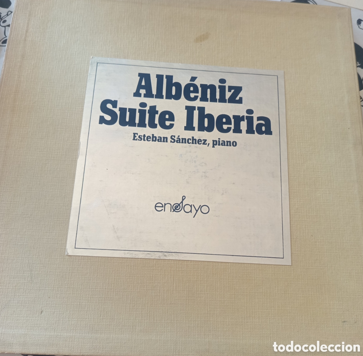 Discos de vinilo: &aacute;lbum doble de vinilo de la Suite Iberia de Isaac Alb&eacute;niz, interpretada al piano por Esteban S&aacute;nchez