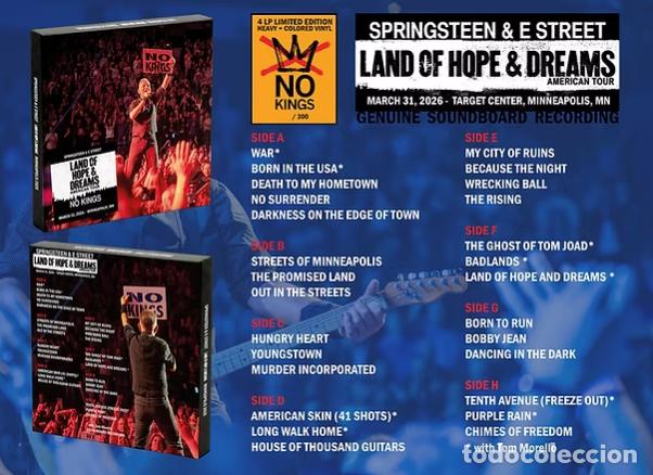 Discos de vinilo: BRUCE SPRINGSTEEN BOX SET Land Of Hope & Dreams4 LP