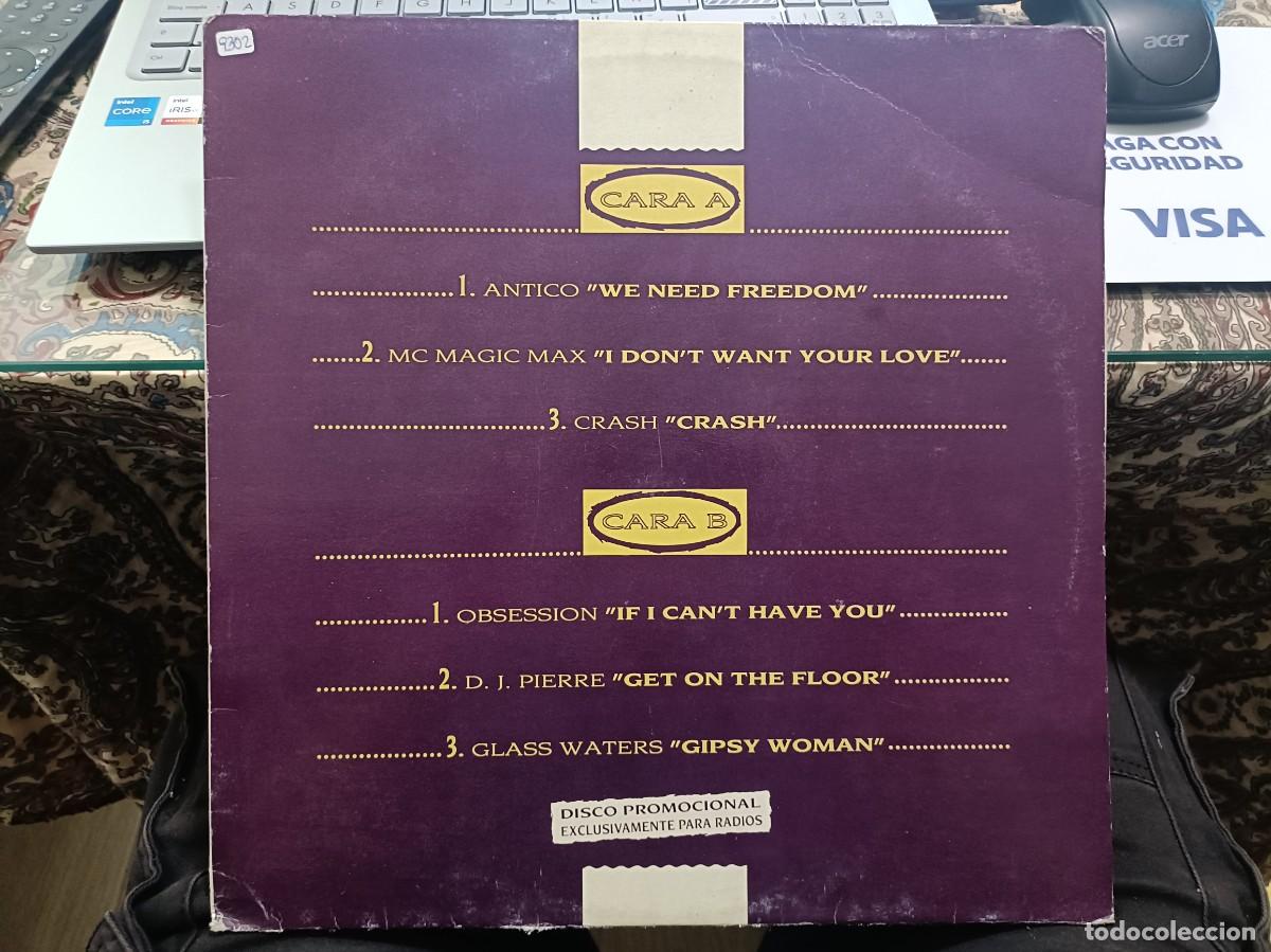 Discos de vinilo: Antico, We Need Freedom / Mc. Magic Max, I don&acute;t want your love / Crash, Crash - Maxi Single 1991