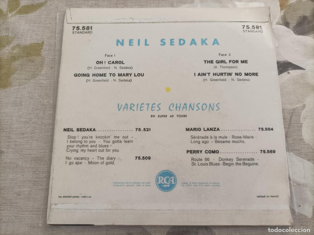 Discos de vinilo: Neil Sedaka ep original - Foto 2