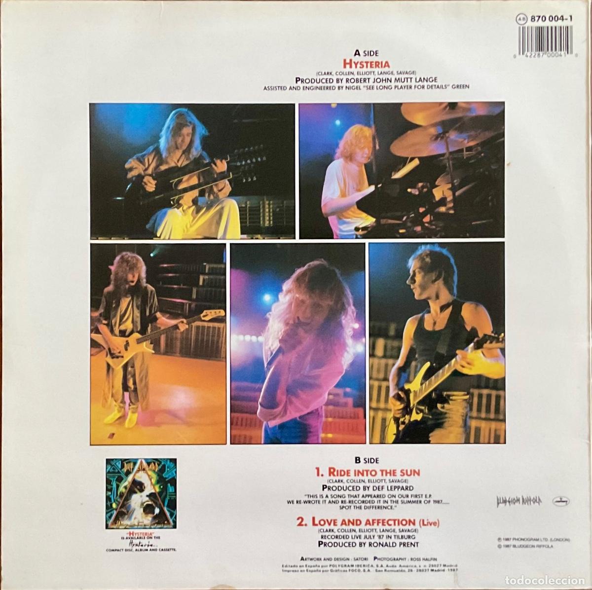 Discos de vinilo: DEF LEPPARD - HYSTERIA - Foto 2
