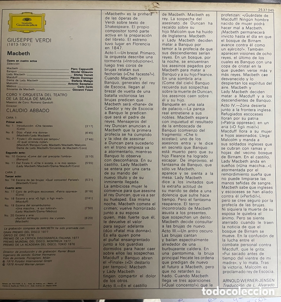 Discos de vinilo: Disco de vinilo Macbeth, de Verdi - Foto 2