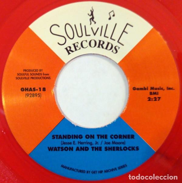 Discos de vinilo: Watson And The Sherlocks &lrm;&ndash; Standing On The Corner / Funky Walk - 7&rdquo; - Rojo / Red - 200 - Soulville