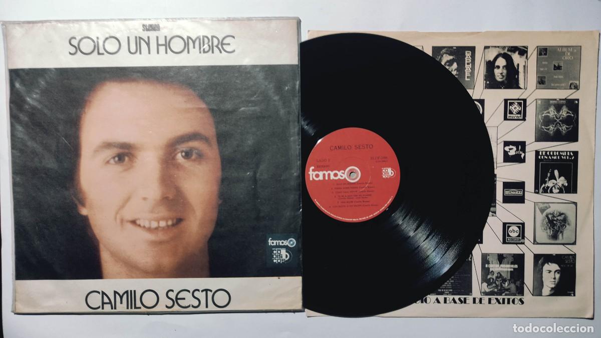 Discos de vinilo: CAMILO SESTO SOLO UN HOMBRE LP ORIGINAL DE 1973 MUY RARO CON ENCARTE COLOMBIANO 1RA EDICION