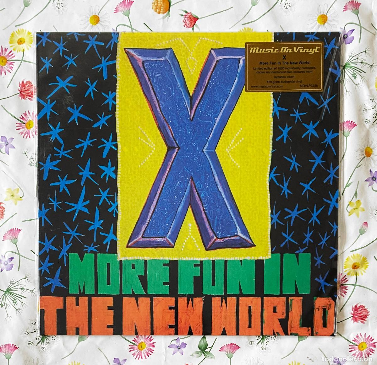 Discos de vinilo: X - MORE FUN IN THE NEW WORLD LP PRECINTADO VINILO AZUL TRANSL&Uacute;CIDO - PUNK ROCK ROOTS ROCK COUNTRY