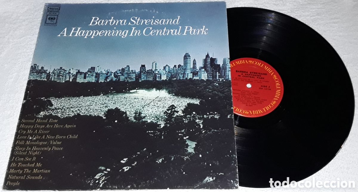 Discos de vinilo: LP - BARBRA STREISAND - A HAPPENING IN CENTRAL PARK - MADE IN USA