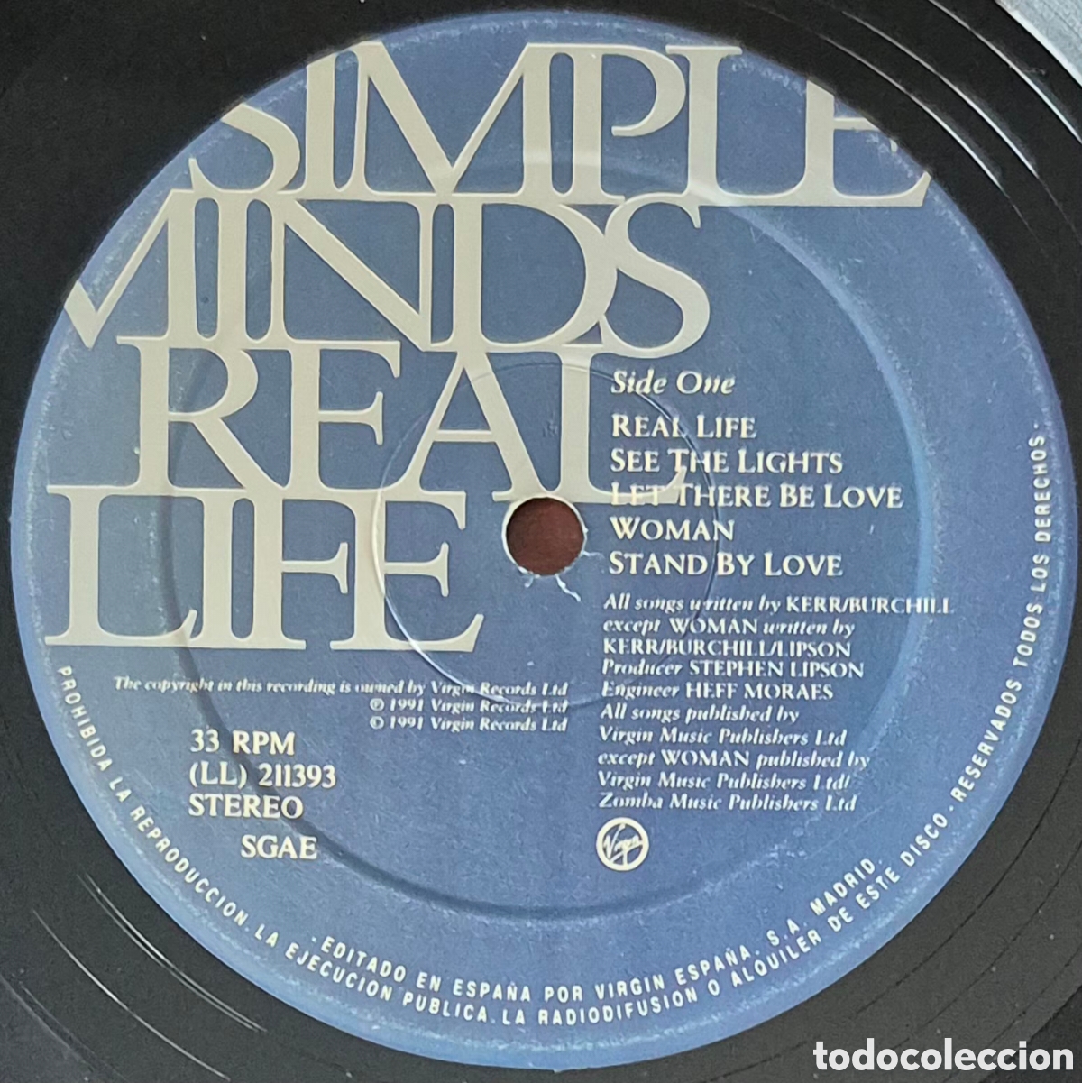 Discos de vinilo: LP - SIMPLE MINDS - REAL LIFE - 1991 ESPA&Ntilde;A - Foto 3