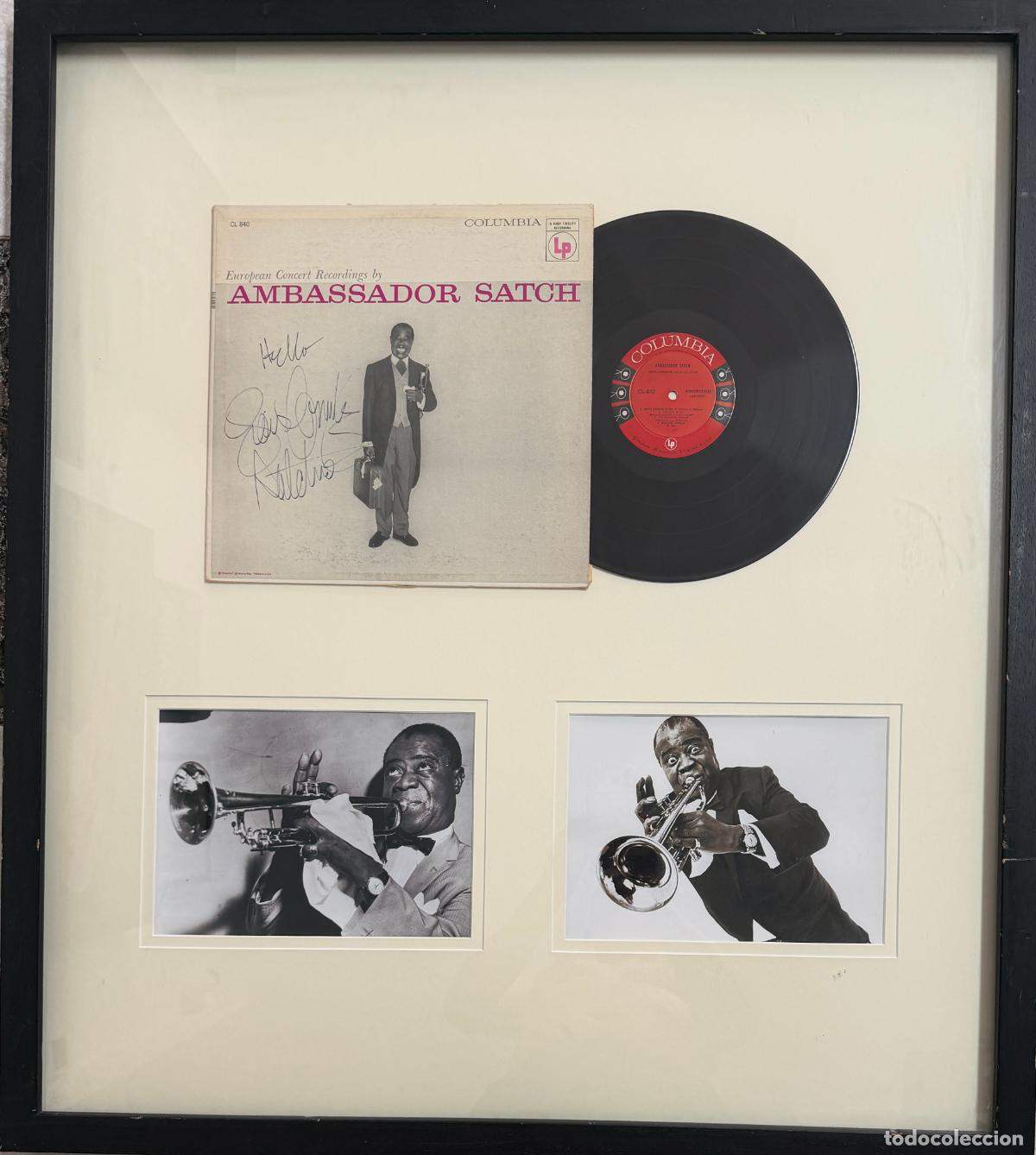 Discos de vinilo: Louis Armstrong , LP firmado , Ambassador Satch , Columbia CL 840 , signed .R772