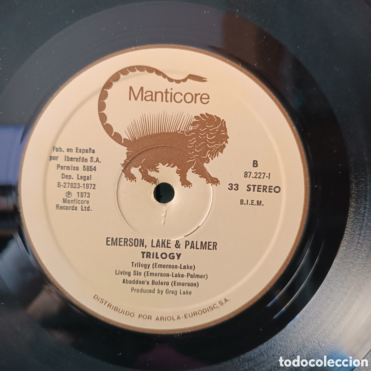 Discos de vinilo: EMERSON, LAKE & PALMER. TRILOGY. LP. 1981 - Foto 8