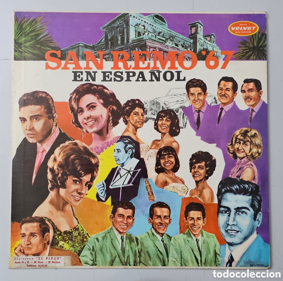 Discos de vinilo: LP V/A SAN REMO '67 EN ESPA&Ntilde;OL (Venezuela - Velvet - 1967) Los P&aacute;jaros Los Naipes Mirla Mirtha etc.