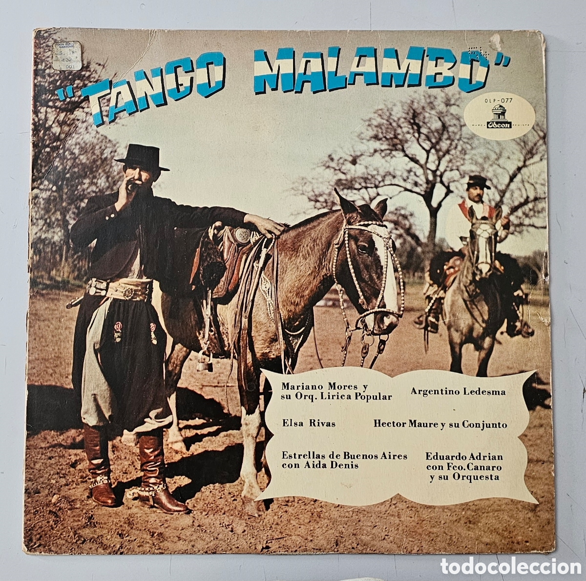 Discos de vinilo: LP V/A TANGO MALAMBO (Venezuela - Odeon - 1961) Tangos Argentinos RARO Y ESCASO