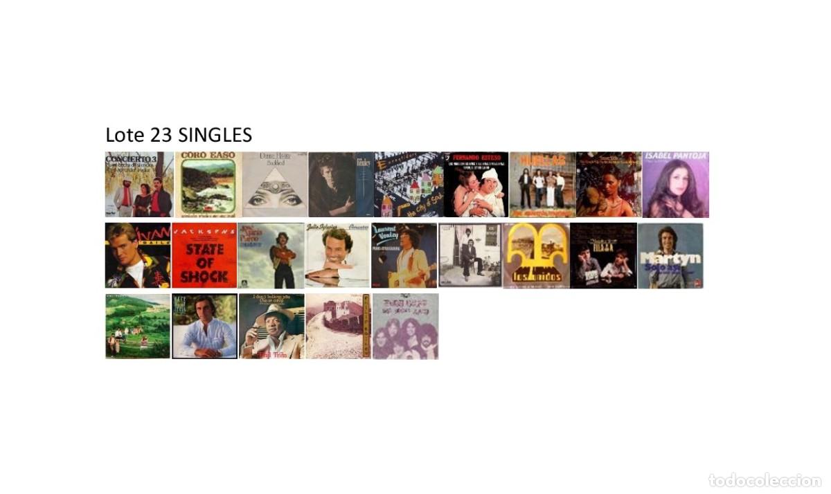 Discos de vinilo: LOTE de 23 SINGLES varios estilos musicales