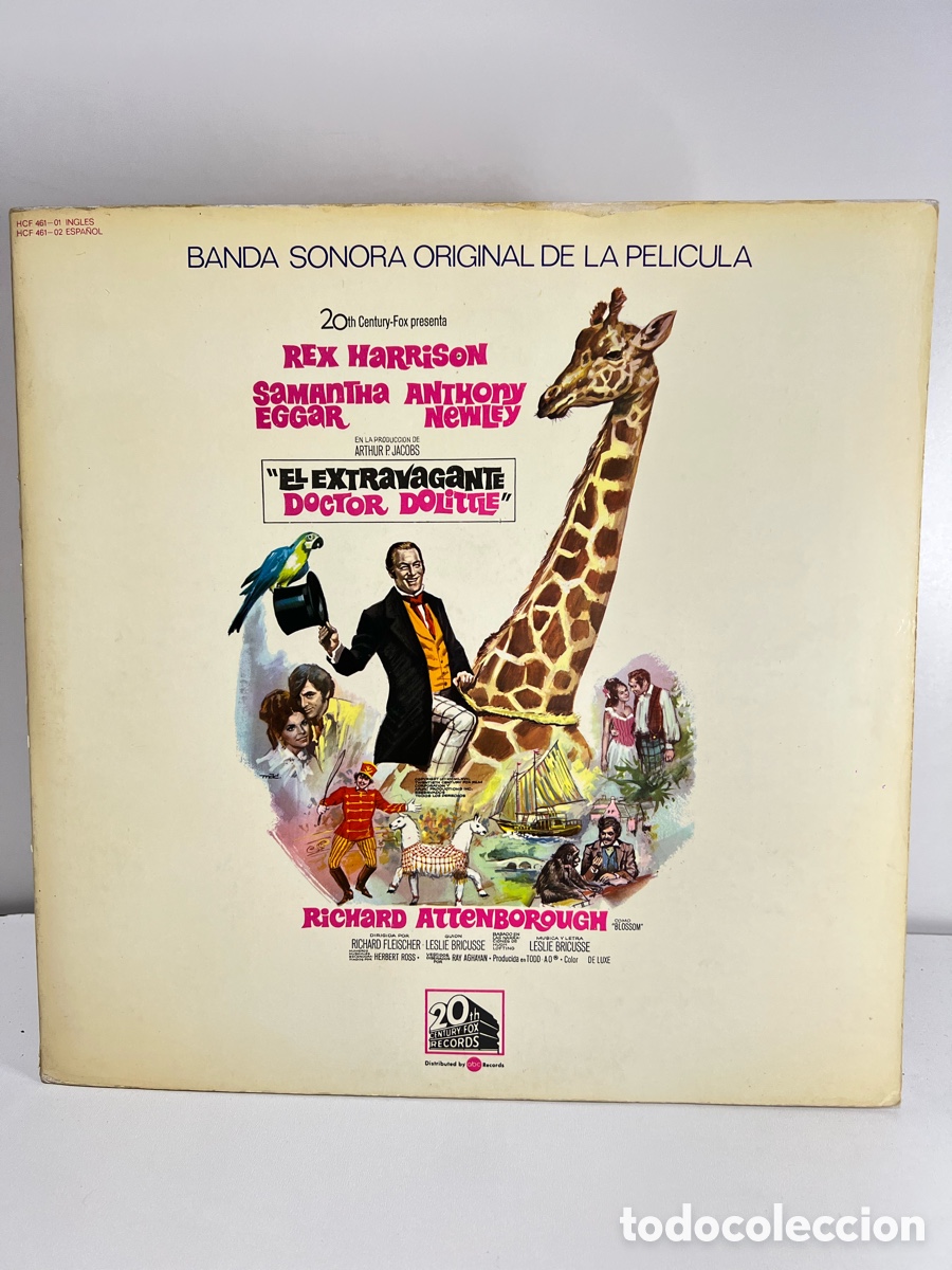 Disques de vinyle: EL EXTRAVAGANTE DOCTOR DOLITTLE (LP) LESLIE BRICUSSE A&Ntilde;O &ndash; 1967 &ndash; PORTADA ABIERTA